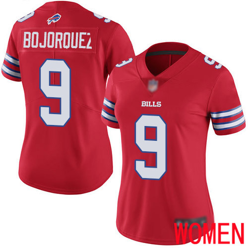 Women Buffalo Bills #9 Corey Bojorquez Limited Red Rush Vapor Untouchable NFL Jersey